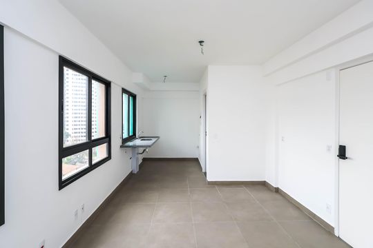 Quarto e Cozinha de kitnet/studio para alugar com 1 quarto, 24m² em Vila Mariana, São Paulo