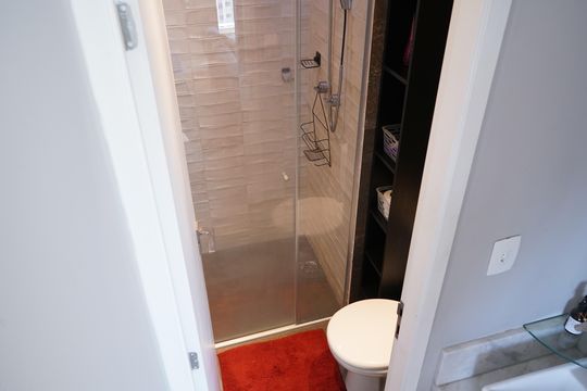 Banheiro de kitnet/studio à venda com 1 quarto, 38m² em Tatuapé, São Paulo