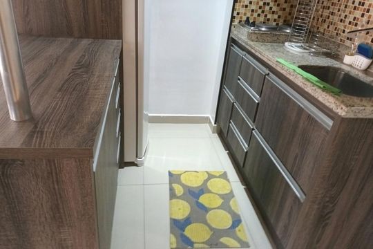 Cozinha de apartamento para alugar com 1 quarto, 35m² em Panamby, São Paulo