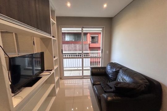 Sala de apartamento para alugar com 1 quarto, 35m² em Panamby, São Paulo