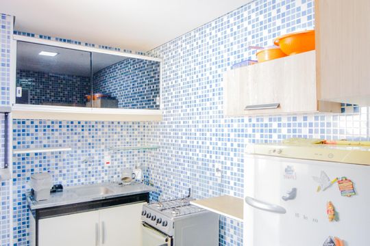 Cozinha  de kitnet/studio para alugar com 1 quarto, 30m² em Jardim Bananal, Guarulhos
