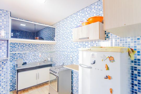 Cozinha  de kitnet/studio para alugar com 1 quarto, 30m² em Jardim Bananal, Guarulhos