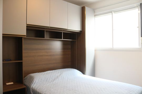 Quarto 1 de apartamento para alugar com 2 quartos, 42m² em Barra Funda, São Paulo