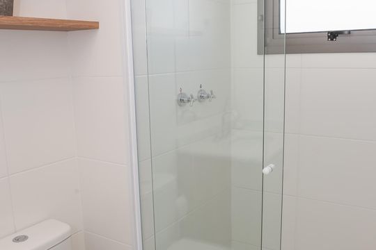 Banheiro da Suíte de apartamento à venda com 1 quarto, 36m² em Perdizes, São Paulo