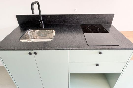 Cozinha de kitnet/studio à venda com 1 quarto, 26m² em Vila Primavera, São Paulo