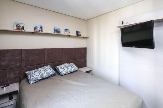 Quarto 1 - Suíte de apartamento à venda com 2 quartos, 62m² em Vila Dom Pedro I, São Paulo