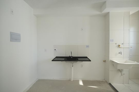 Cozinha de apartamento para alugar com 2 quartos, 43m² em Jardim, Santo André