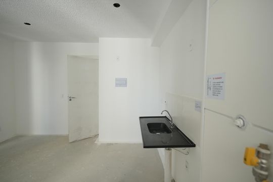 Cozinha de apartamento para alugar com 2 quartos, 43m² em Jardim, Santo André