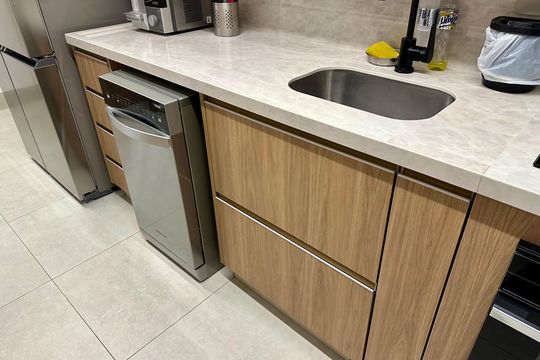 Cozinha de apartamento à venda com 3 quartos, 100m² em Jardim das Acacias, São Paulo