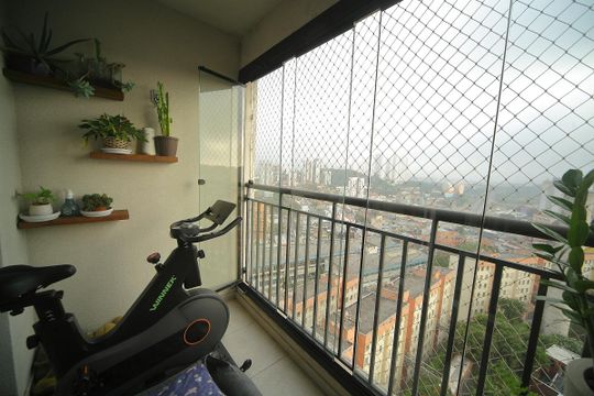 Varanda da Sala de apartamento à venda com 2 quartos, 54m² em Jardim Olavo Bilac, São Bernardo do Campo