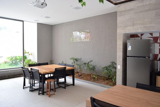 Área comum de kitnet/studio à venda com 1 quarto, 27m² em Pompeia, São Paulo