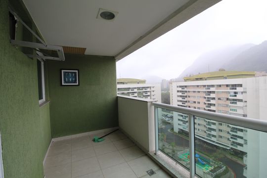 Sala - Varanda de apartamento à venda com 2 quartos, 65m² em Recreio dos Bandeirantes, Rio de Janeiro