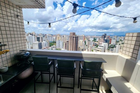 Varanda de apartamento à venda com 1 quarto, 73m² em Funcionários, Belo Horizonte