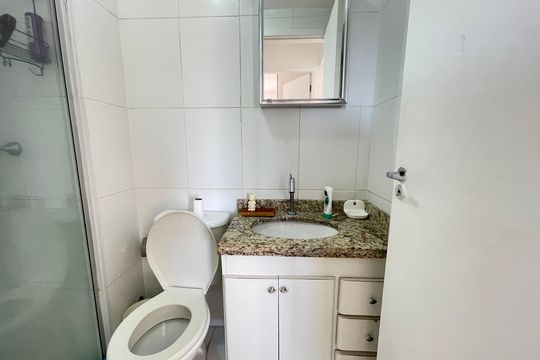 Banheiro de apartamento para alugar com 2 quartos, 47m² em Jardim do Lago, São Paulo