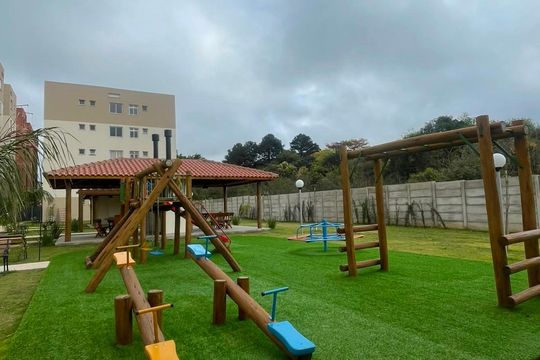 Área externa de apartamento para alugar com 1 quarto, 30m² em Aparecida, Alvorada