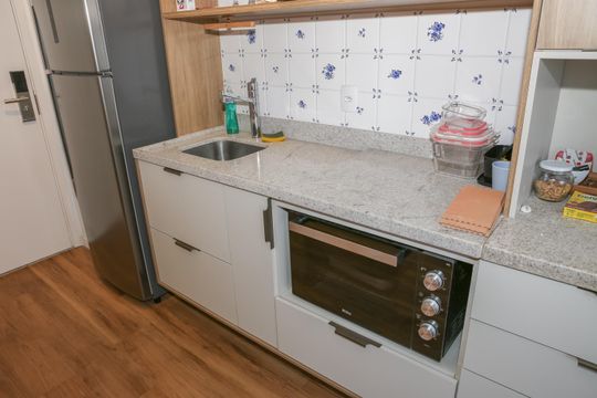 Sala e Cozinha de apartamento para alugar com 1 quarto, 45m² em Perdizes, São Paulo