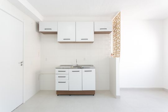 Cozinha  de apartamento à venda com 2 quartos, 33m² em Colônia (zona Leste), São Paulo