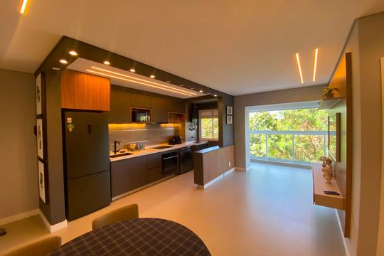 Cozinha de casa de condomínio à venda com 2 quartos, 67m² em Taquaral, Campinas