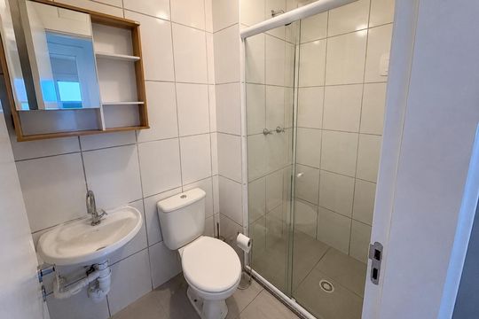 Banheiro de apartamento para alugar com 2 quartos, 44m² em Jardim Ipaussurama, Campinas
