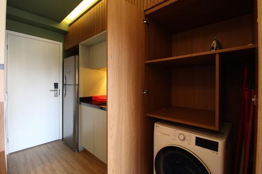 Cozinha de kitnet/studio para alugar com 1 quarto, 24m² em Indianópolis, São Paulo