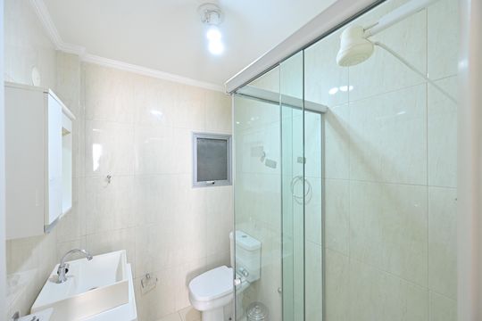 Banheiro da Suíte de apartamento à venda com 3 quartos, 90m² em Vila Clementino, São Paulo