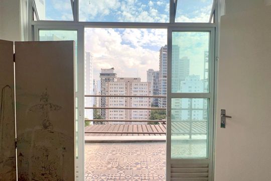 Varanda de kitnet/studio para alugar com 1 quarto, 37m² em Cerqueira César, São Paulo