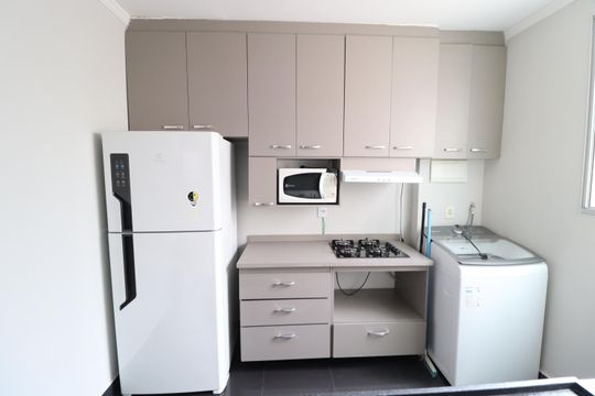 Cozinha de apartamento para alugar com 2 quartos, 45m² em Shopping Park, Uberlândia