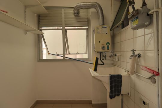 Área de Serviço de apartamento para alugar com 3 quartos, 59m² em Vila Valparaíso, Santo André