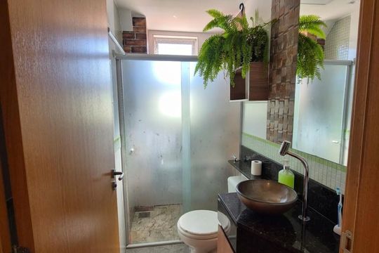 Banheiro de apartamento para alugar com 2 quartos, 65m² em Nova Vista, Belo Horizonte