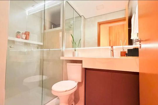 Banheiro de apartamento à venda com 3 quartos, 77m² em CECAP, Jundiaí
