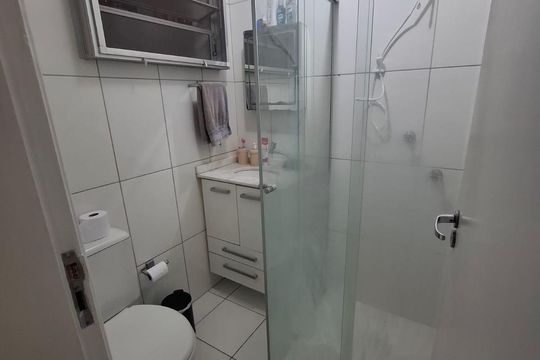 Banheiro de apartamento à venda com 2 quartos, 66m² em Ponte Sao Joao, Jundiaí