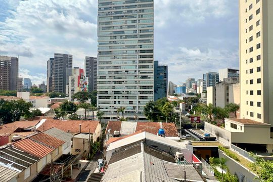 Vista da Varanda de kitnet/studio para alugar com 1 quarto, 25m² em Pinheiros, São Paulo