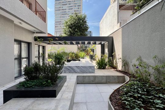 Área comum de kitnet/studio para alugar com 1 quarto, 25m² em Pinheiros, São Paulo