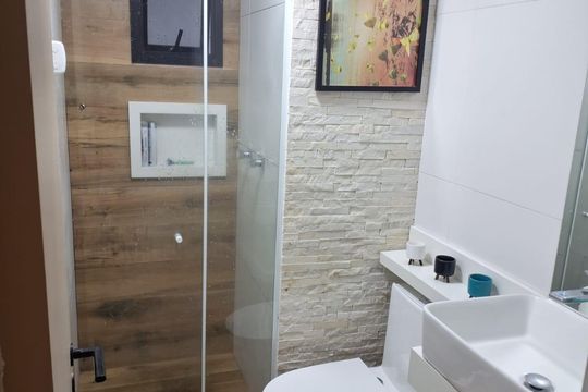 Banheiro de apartamento à venda com 2 quartos, 66m² em Vila Pirituba, São Paulo