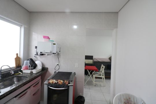 Cozinha de apartamento à venda com 1 quarto, 39m² em Vila Palmares, São Caetano do Sul