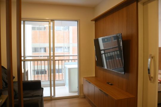 Sala de apartamento para alugar com 1 quarto, 24m² em Perdizes, São Paulo
