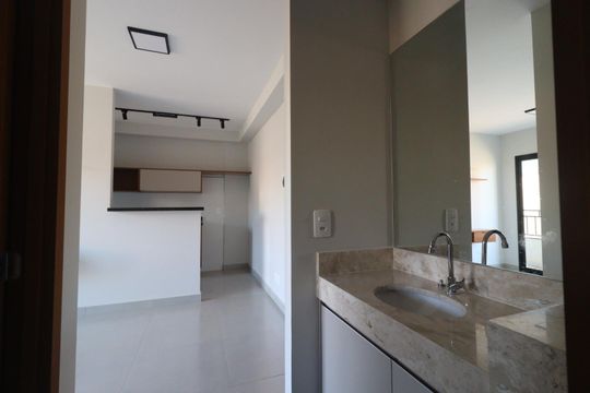 Banheiro de apartamento para alugar com 1 quarto, 41m² em Vila Tiberio, Ribeirão Preto