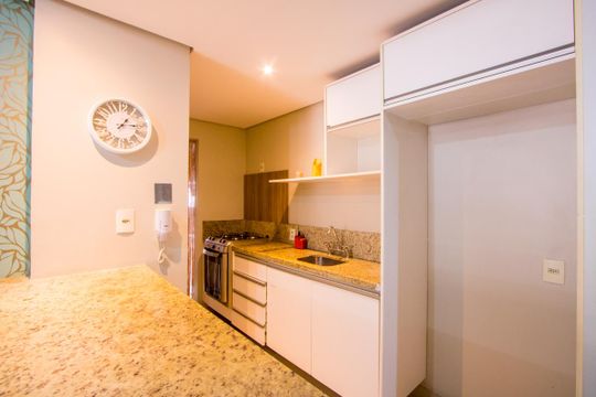 Cozinha de apartamento à venda com 2 quartos, 74m² em Campestre, Santo André
