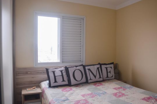 Quarto 2 suíte de apartamento à venda com 2 quartos, 57m² em Vila Renata, Guarulhos