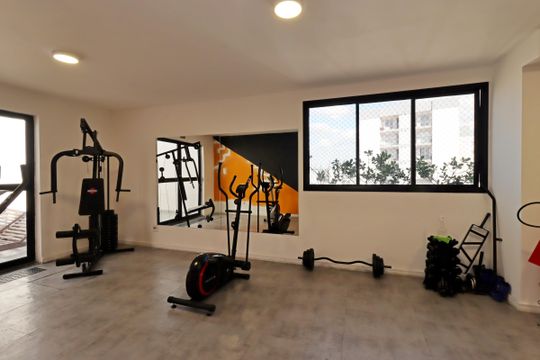 Área Comum - Academia de apartamento para alugar com 1 quarto, 40m² em Santa Maria, Santo André