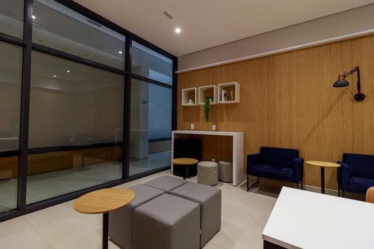 Área comum de apartamento à venda com 1 quarto, 43m² em Santo Amaro, São Paulo