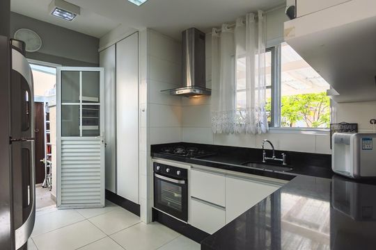 Cozinha de casa de condomínio à venda com 3 quartos, 150m² em Casa Bella Bosque Residencial, Indaiatuba