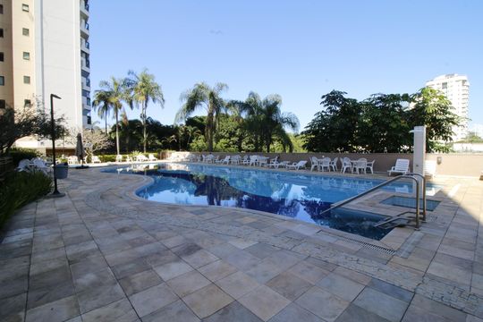 Área comum - Piscina de apartamento para alugar com 3 quartos, 159m² em Barra Olímpica, Rio de Janeiro