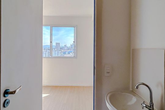 Banheiro de kitnet/studio à venda com 1 quarto, 17m² em Vila Aricanduva, São Paulo