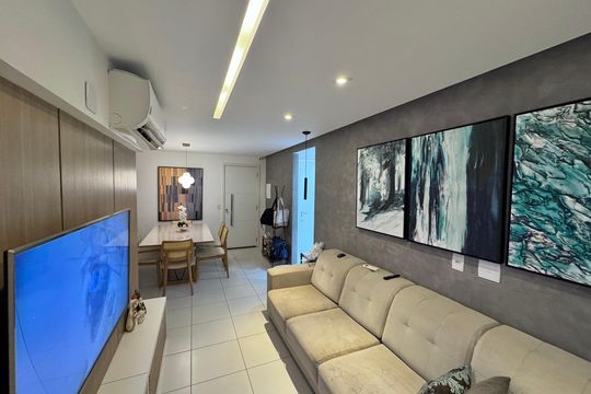 Sala de apartamento à venda com 3 quartos, 104m² em Recreio dos Bandeirantes, Rio de Janeiro