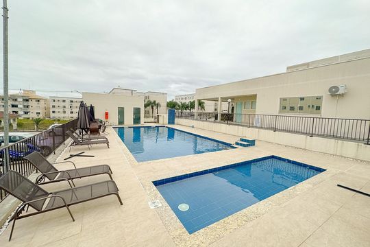 Área comum - Piscina de apartamento para alugar com 2 quartos, 47m² em Areias, São José