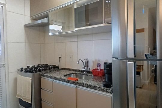 Cozinha de apartamento para alugar com 2 quartos, 49m² em Vila Bandeirantes, Nova Iguaçu