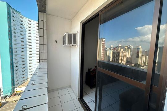 Varanda da Sala de apartamento para alugar com 2 quartos, 73m² em Boa Vista, São Vicente