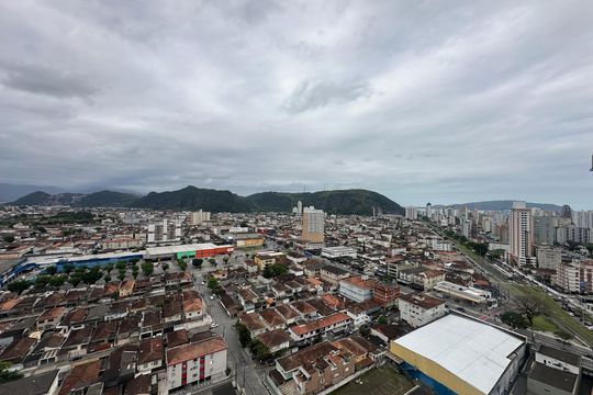 Vista da Sala de apartamento para alugar com 2 quartos, 50m² em Catiapoã, São Vicente