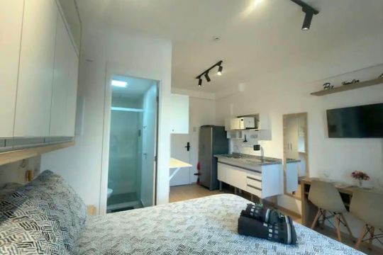 Sala/Quarto de kitnet/studio para alugar com 1 quarto, 27m² em Belenzinho, São Paulo